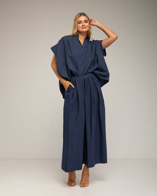 Top oversize de manga corta con pliegues - Image 4