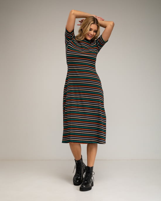 Vestido midi de rayas - Image 2
