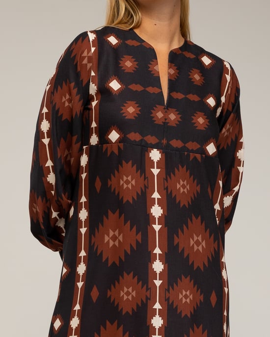 Vestido midi con estampado etnico - Image 4