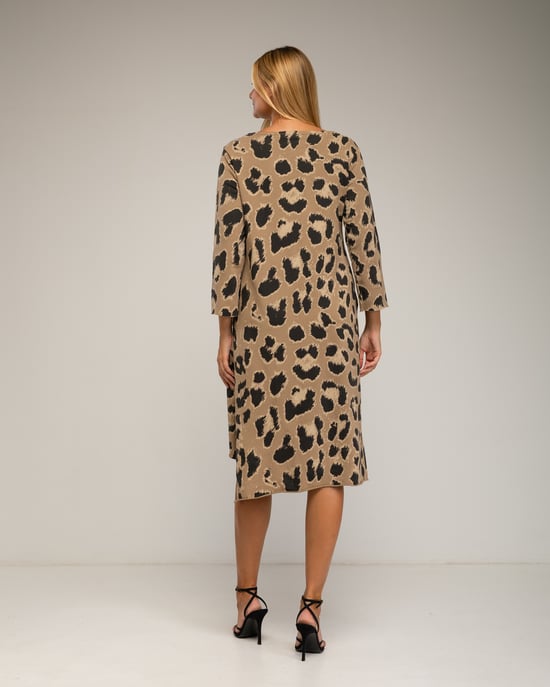 Vestido oversize de estampado animal print - Image 3