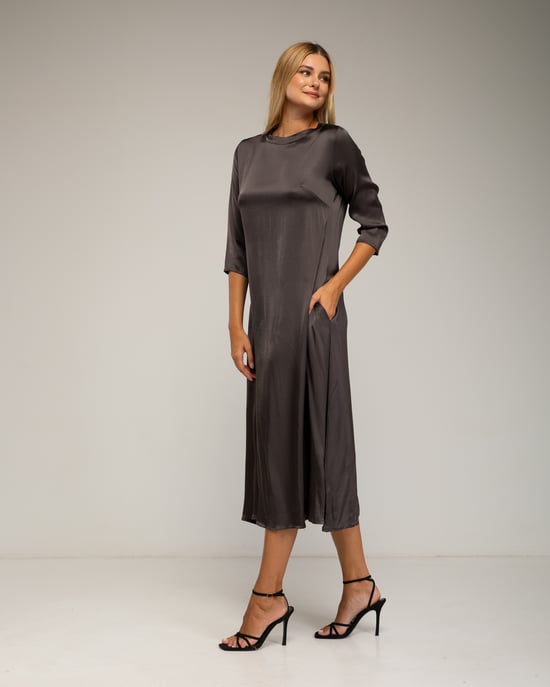 Vestido oversize de seda - Image 2