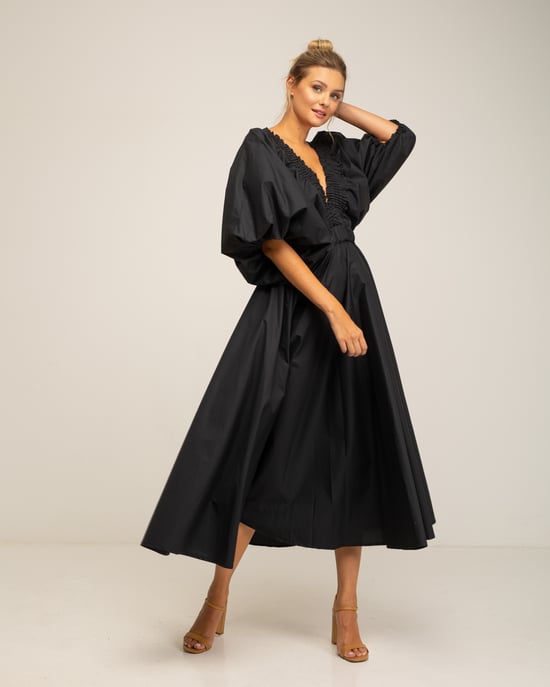 Vestido maxi de mangas abullonadas - Image 2