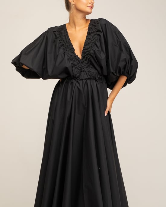 Vestido maxi de mangas abullonadas - Image 4