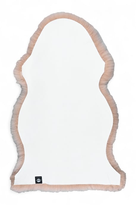 Alfombra de lana auténtica, suave, sedosa y esponjosa, de piel de oveja rosa auténtica - Image 2