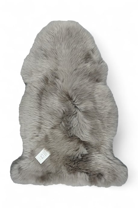 Alfombra de lana auténtica, suave, sedosa y esponjosa, de auténtica piel de oveja con forma de hongo. - Image 1