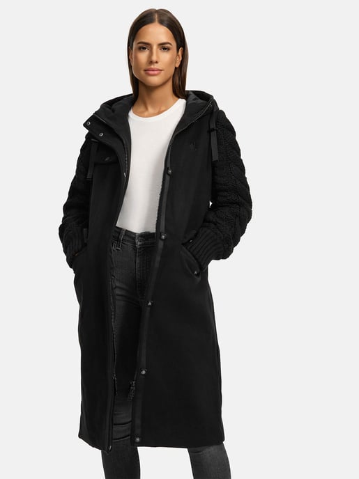 Navahoo Knit Babe abrigo de invierno para mujer con mangas de punto - Image 6