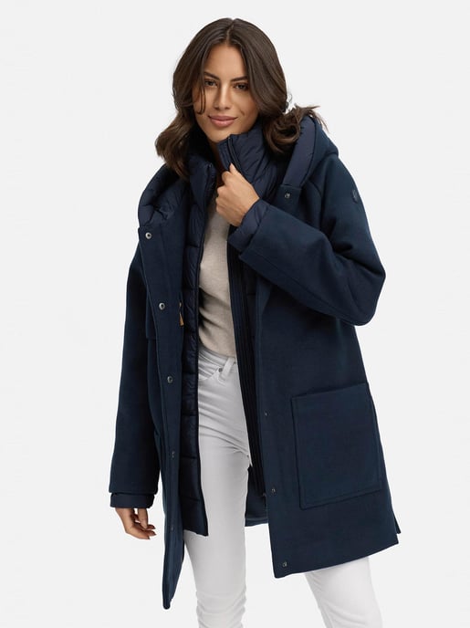 Navahoo Flauschwunder abrigo de invierno para mujer con cuello desmontable - Image 5
