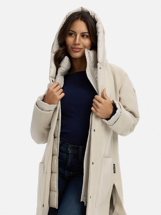 Navahoo Flauschwunder abrigo de invierno para mujer con cuello desmontable - Image 6