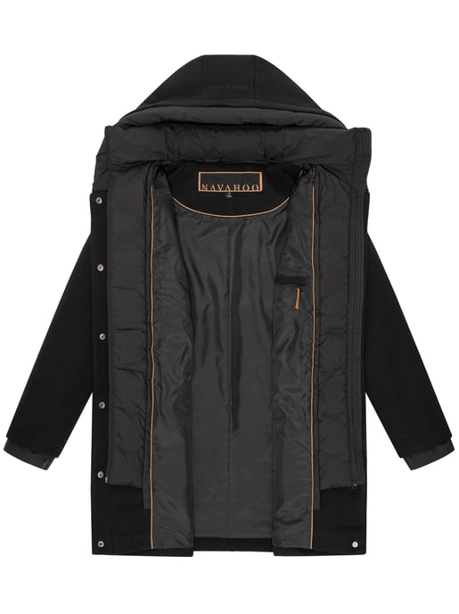 Navahoo Flauschwunder abrigo de invierno para mujer con cuello desmontable - Image 4
