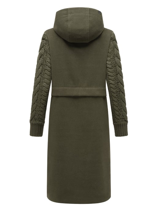 Navahoo Knit Babe abrigo de invierno para mujer con mangas de punto - Image 4