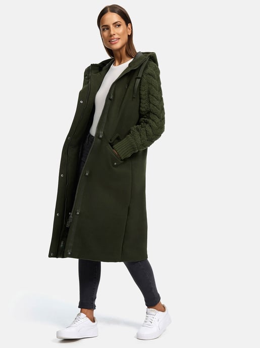 Navahoo Knit Babe abrigo de invierno para mujer con mangas de punto - Image 6