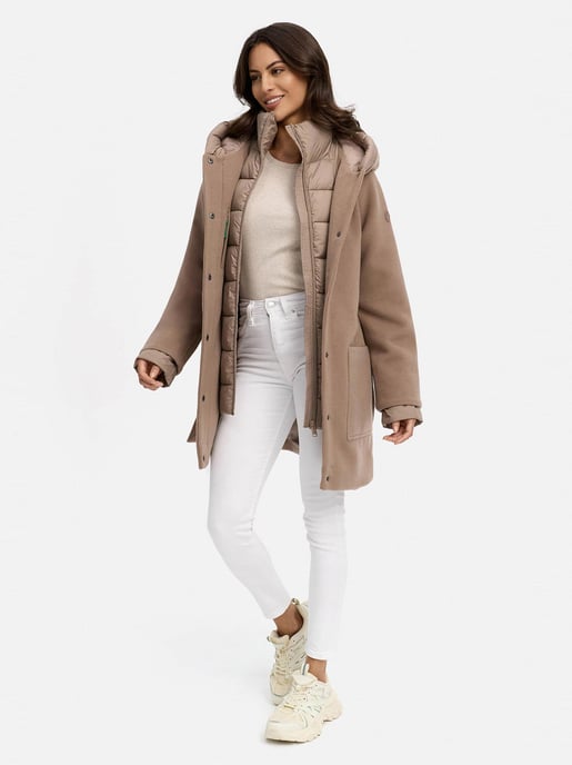 Navahoo Flauschwunder abrigo de invierno para mujer con cuello desmontable - Image 5
