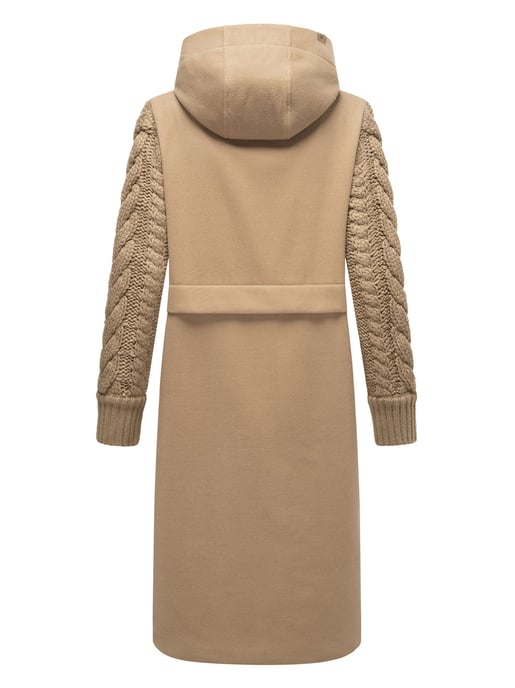 Navahoo Knit Babe abrigo de invierno para mujer con mangas de punto - Image 4