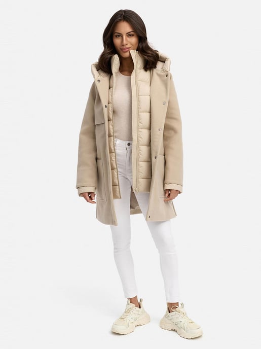 Navahoo Flauschwunder abrigo de invierno para mujer con cuello desmontable - Image 5