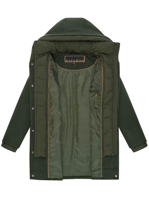 Navahoo Flauschwunder abrigo de invierno para mujer con cuello desmontable - Image 4