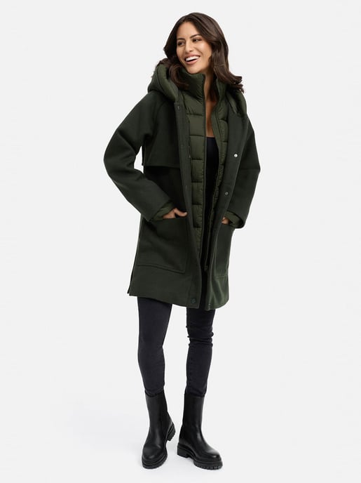 Navahoo Flauschwunder abrigo de invierno para mujer con cuello desmontable - Image 5