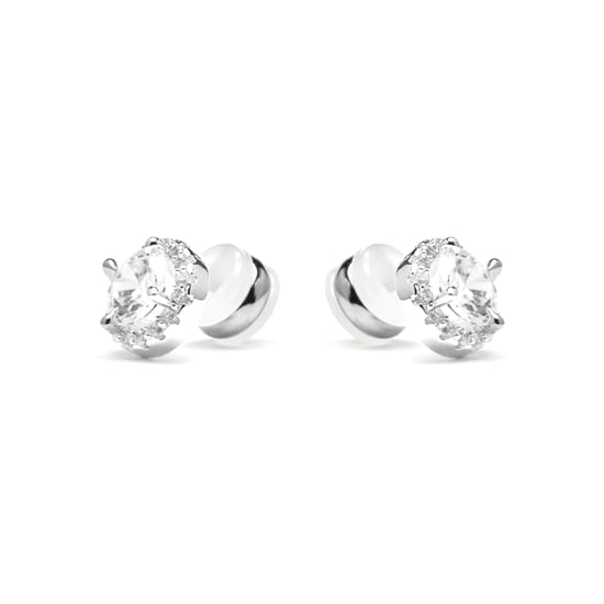Pendientes Luxenter con acabado plateado y circonitas brillantes - Shog - Image 3
