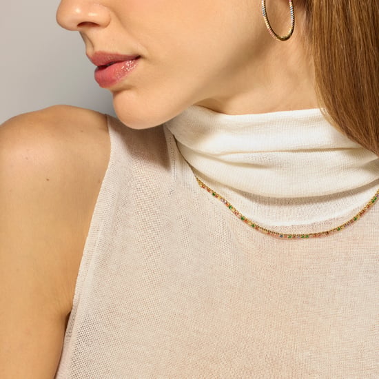 Pendientes Luxenter con zirconia brillante en acabado de oro de 18k - Macare - Image 2