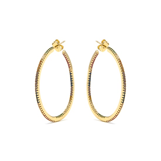 Pendientes Luxenter con zirconia brillante en acabado de oro de 18k - Macare - Image 3
