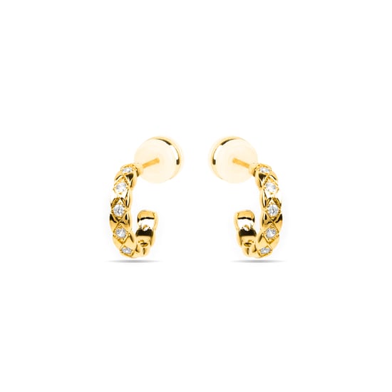 Pendientes Luxenter con acabado en oro de 18k brillante y zirconia - Efla - Image 3