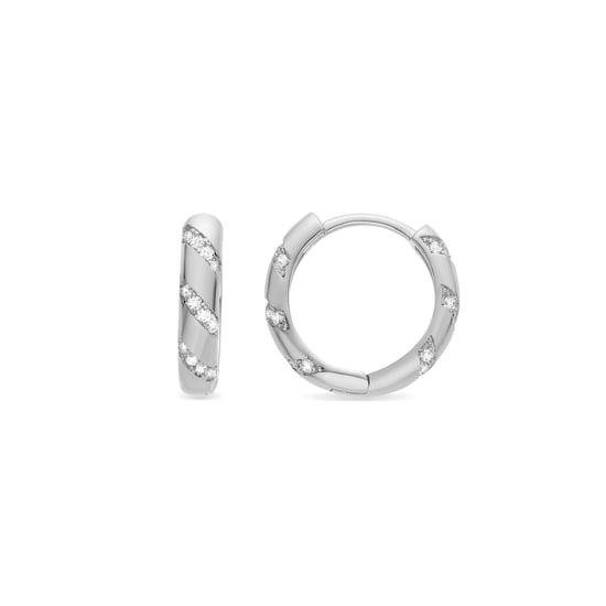 Pendientes Luxenter con zirconias brillantes acabado en plata - Lionvi - Image 1