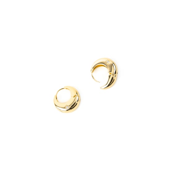 Pendientes Luxenter con zirconia brillante acabado en oro de 18k - Ricia - Image 4