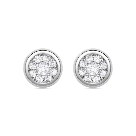 Pendientes de zirconia brillante chapados en rodio Luxenter - Zasul - Image 1