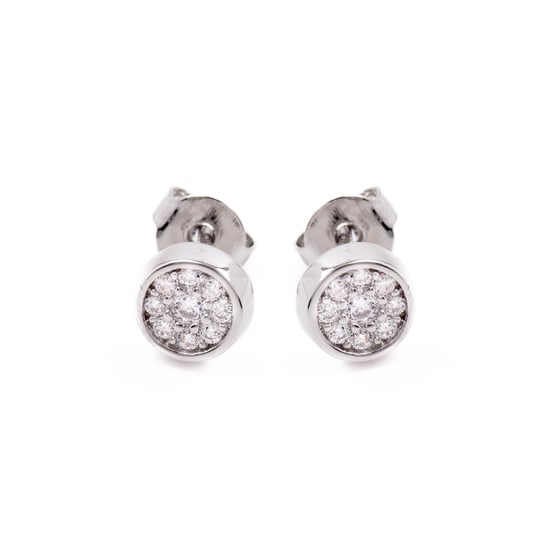 Pendientes de zirconia brillante chapados en rodio Luxenter - Zasul - Image 2