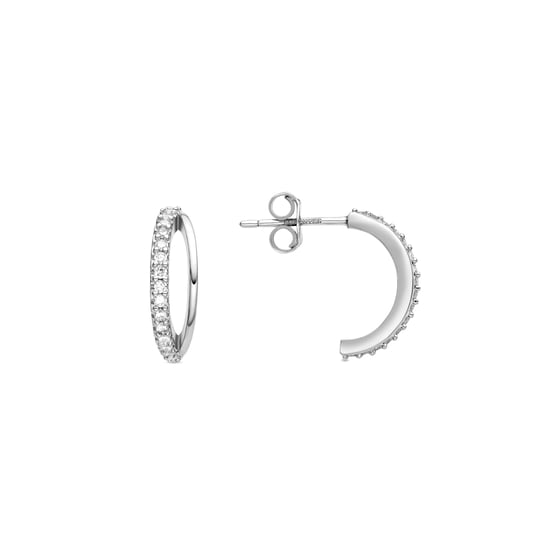 Pendientes de Circonita Brillante Bañados en Rodio - Makon - Image 1