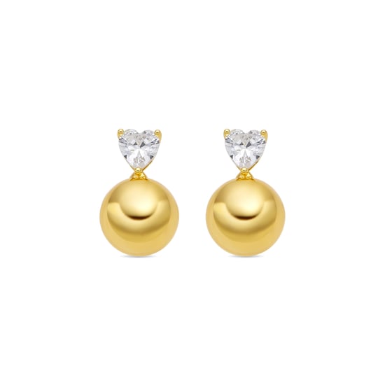 Pendientes Luxenter con zirconia brillante acabado en oro de 18k - Miora - Image 1