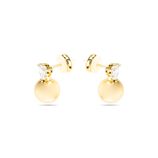 Pendientes Luxenter con zirconia brillante acabado en oro de 18k - Miora - Image 3