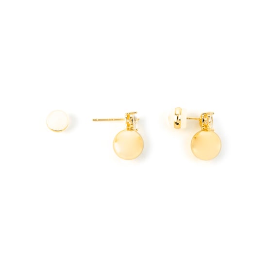 Pendientes Luxenter con zirconia brillante acabado en oro de 18k - Miora - Image 4