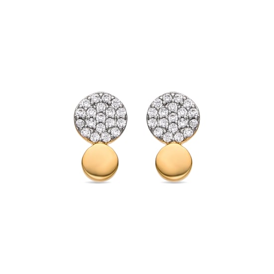 Pendientes Luxenter con zirconia brillante acabado en oro de 18k - Gudpe - Image 1