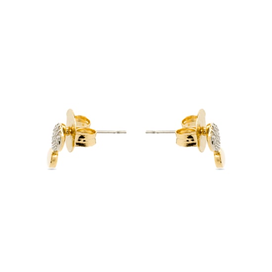 Pendientes Luxenter con zirconia brillante acabado en oro de 18k - Gudpe - Image 3