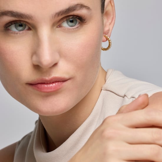 Pendientes Luxenter con acabado dorado brillante de 18k y circonita - Chenfa - Image 2