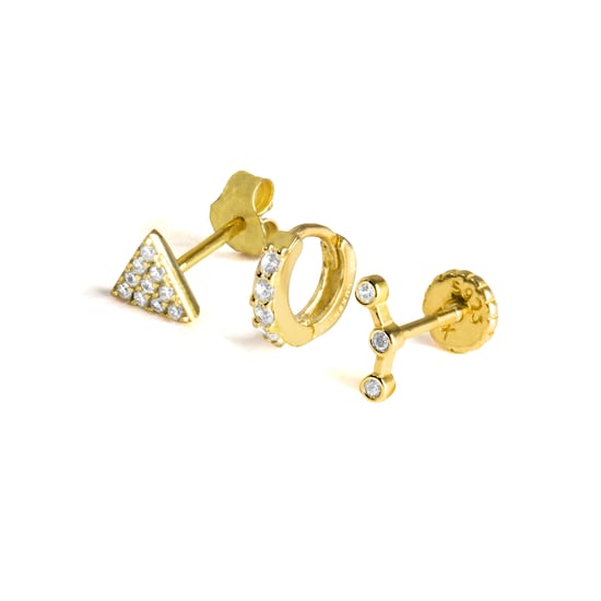 Set de Luxenters en plata de ley 925 con acabado en oro amarillo de 18 quilates - Luxenter - Image 1