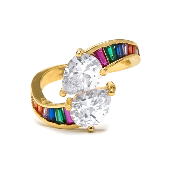 Anillo Luxenter con acabado brillante en oro de 18k y zirconia - Darbia - Image 4