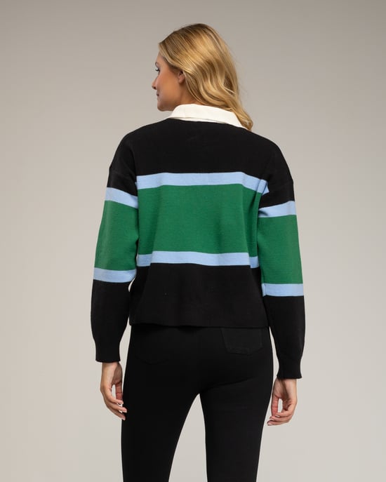 Jersey de punto tipo polo con franjas horizontales - Image 2