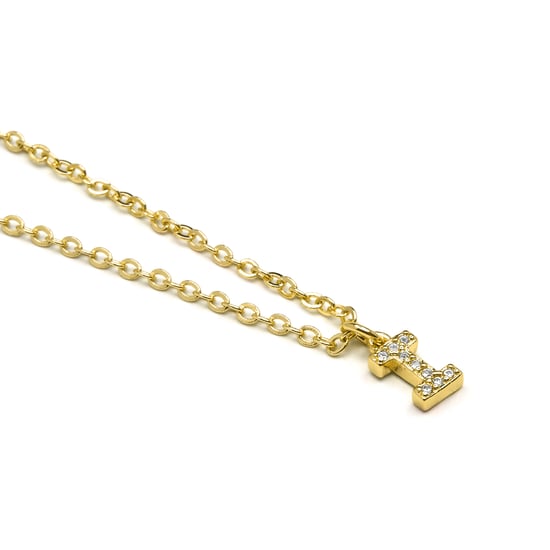 Collar Luxenter con Zirconia Brillante en acabado de oro de 18k - Alfabeto - Image 3