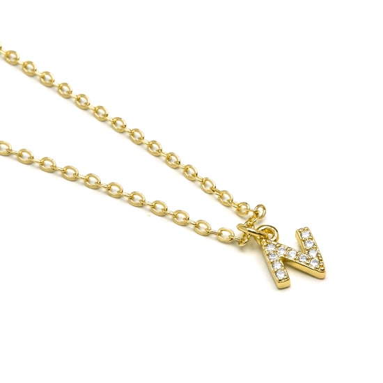 Collar Luxenter con zirconia brillante acabado en oro de 18k - Alfabeto - Image 3