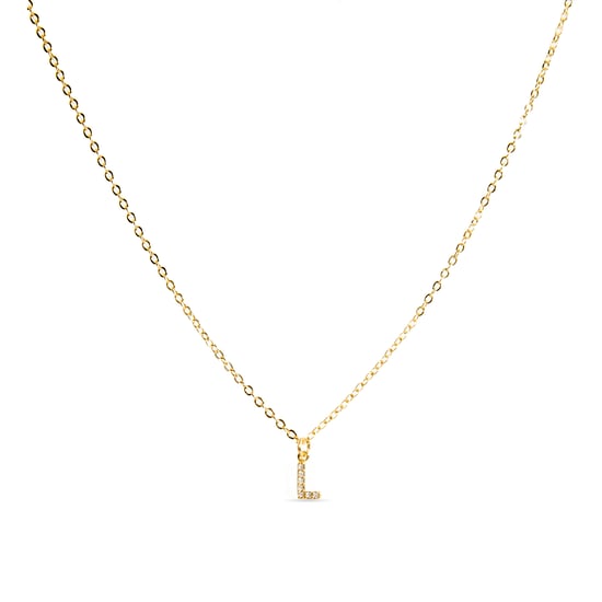 Collar Luxenter con zirconia brillante acabado en oro de 18k - Alfabeto - Image 1