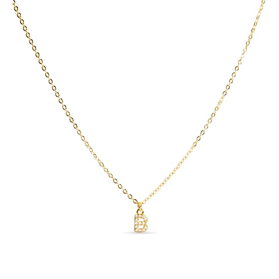 Collar Luxenter con zirconia brillante acabado en oro de 18k - Alfabeto - Image 1