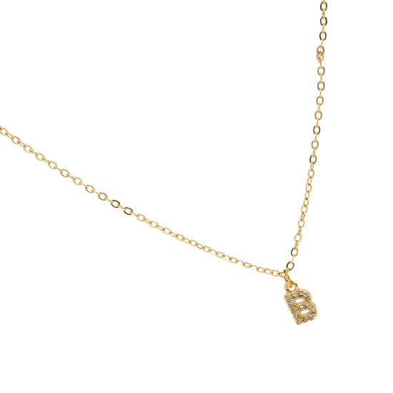 Collar Luxenter con zirconia brillante acabado en oro de 18k - Alfabeto - Image 3