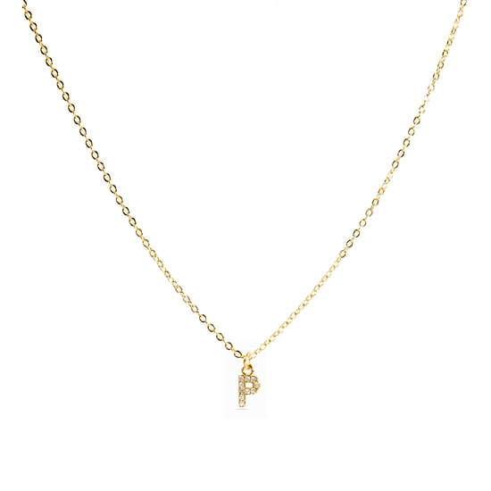 Collar Luxenter con Zirconia Brillante acabado en oro de 18k - Alfabeto - Image 1