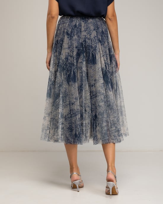 Falda de tul estampada  con varias capas - Image 3