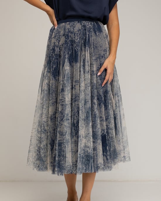 Falda de tul estampada  con varias capas - Image 4