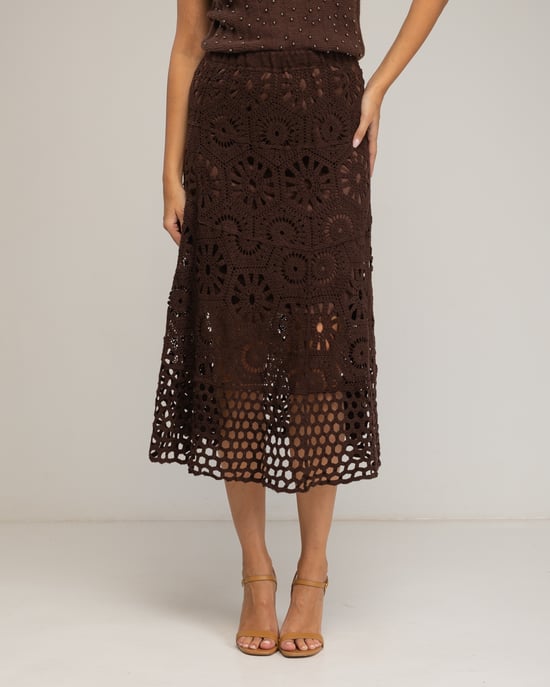 Falda  midi de crochet - Image 2