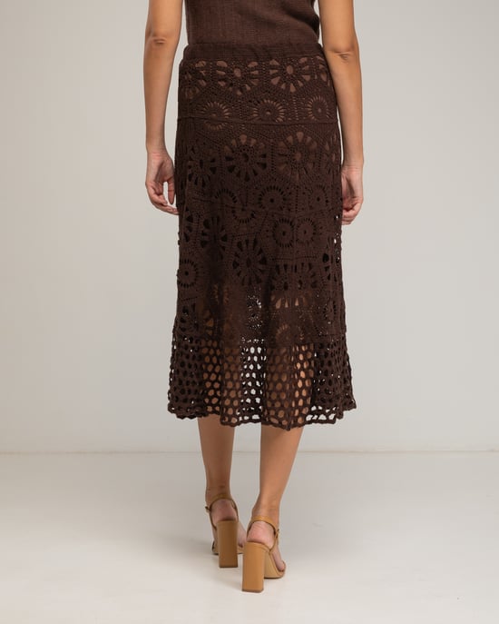 Falda  midi de crochet - Image 3