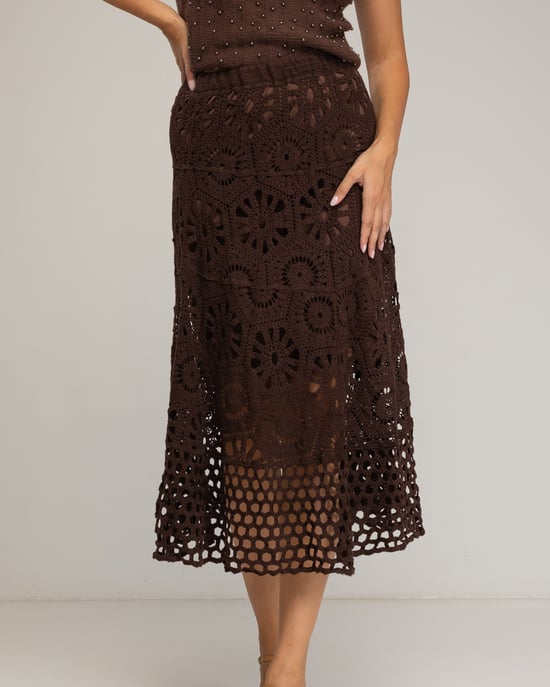 Falda  midi de crochet - Image 4