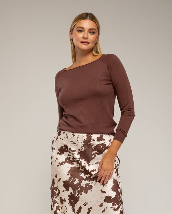 Falda midi con estampado de vaca - Image 4